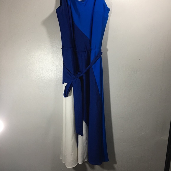 Lane Bryant Color Block Blue Dress - Picture 3 of 8